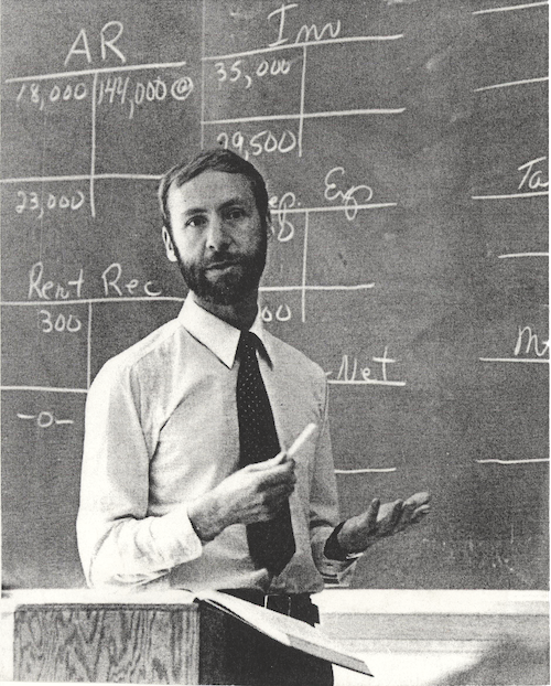 Bill Weis in his early teaching days in the 70s