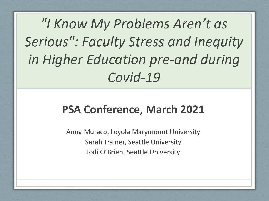 PSA Conference Presentation, March 2021 Page 1