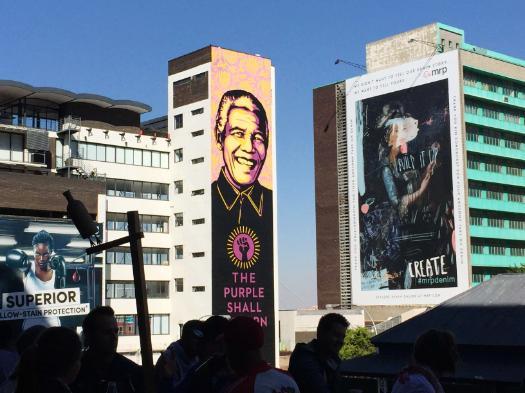Nelson Mandela in Braamfontein