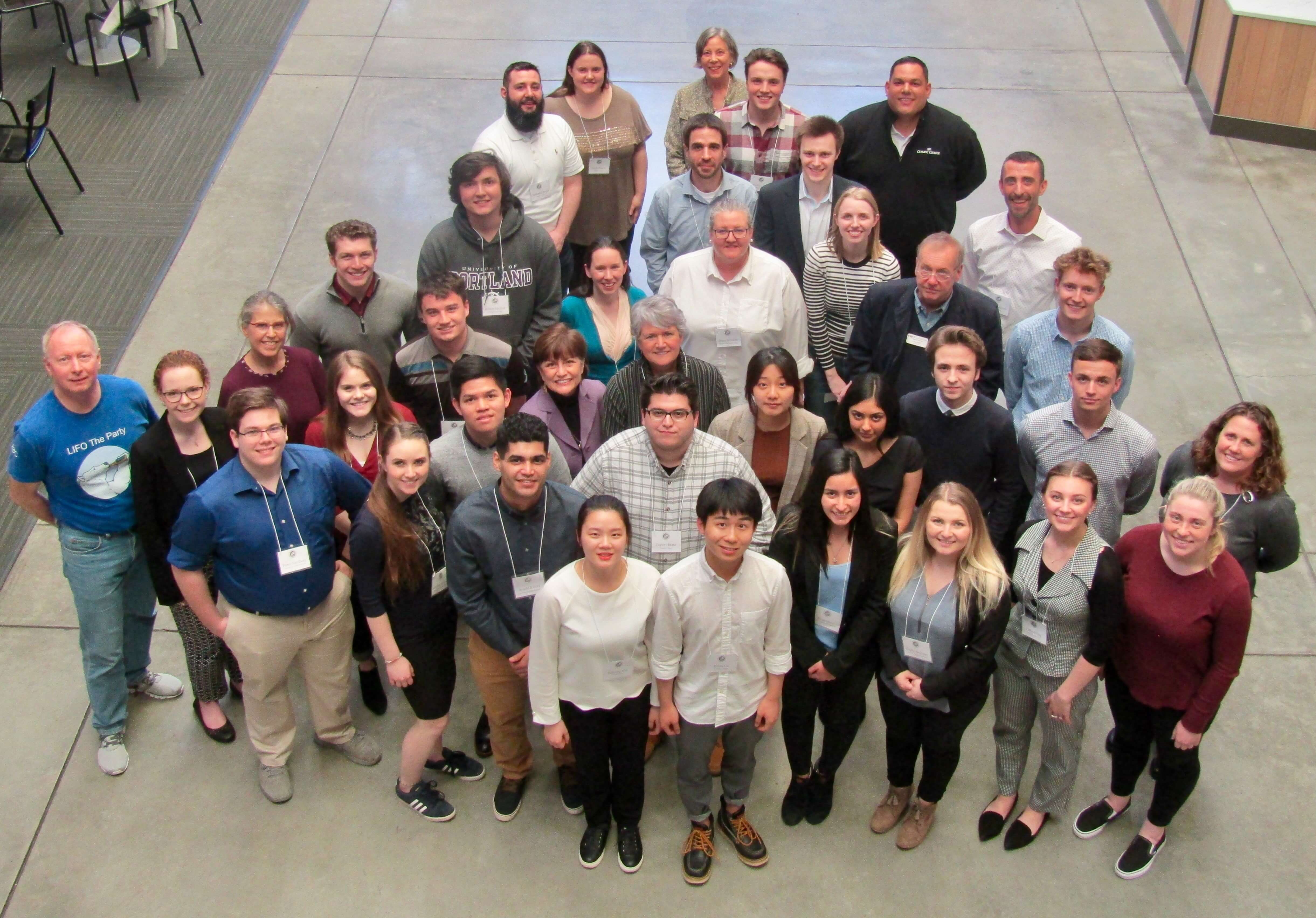 Group picture of all of the students and faculty advisors that participated in the Case Competition.