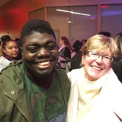 Susan Weihrich, associate professor of Accounting, and former student Wagane Diadhiou