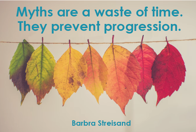 A string of fall leaves that reads the quote: 