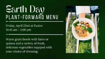 The Earth Day Menu at Fusion 2022 flyer