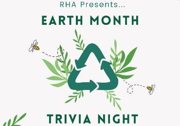 Graphic for Earth Month Trivia Night 2023.