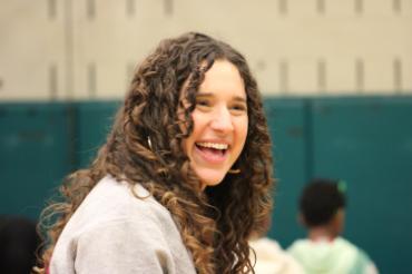 smiling teacher gatzert elementary school rebecca woodbury