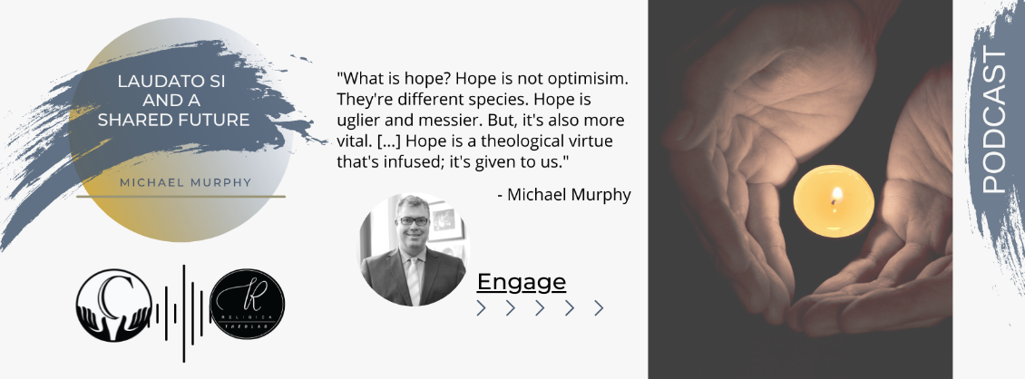 Quote and image of Michael Murphy with hands holding a candle