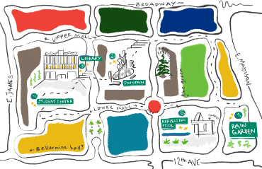 Illustration of art walk map