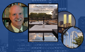 Photos of Dr. Paul Kidder, book cover, and buildings