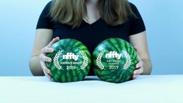 Globe shaped awards for the film Melons