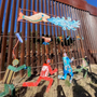 artwork on the US Mexican border wall