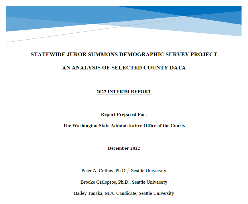 Statewide Juror Summons Demographic Survey Project, An Analysis of Selected County Data