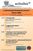 Poster with information about the Lushootseed Lecture Series 2020