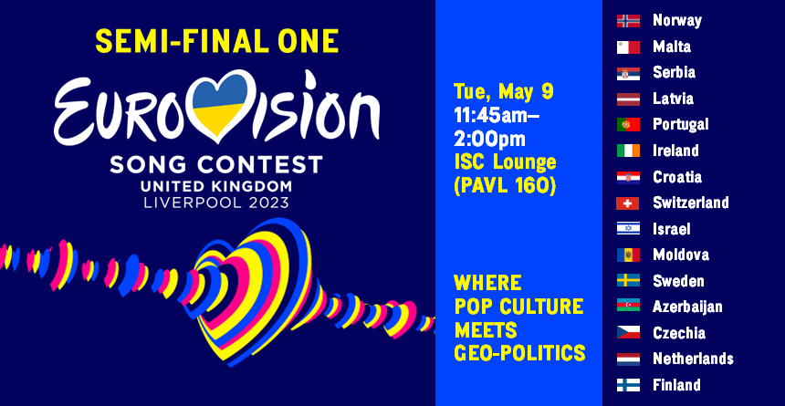 Flyer for Eurovision Contest Watch Party