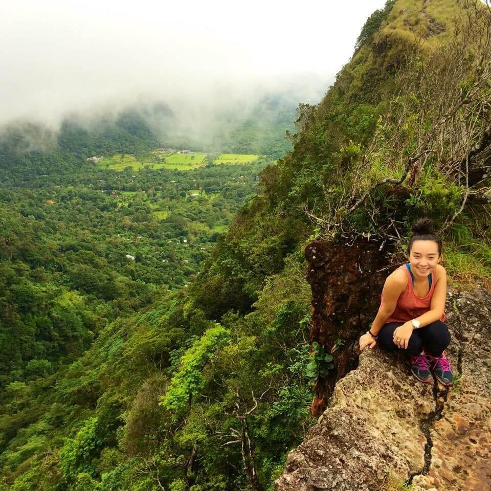 Paige Bowman on a hillside in Panama