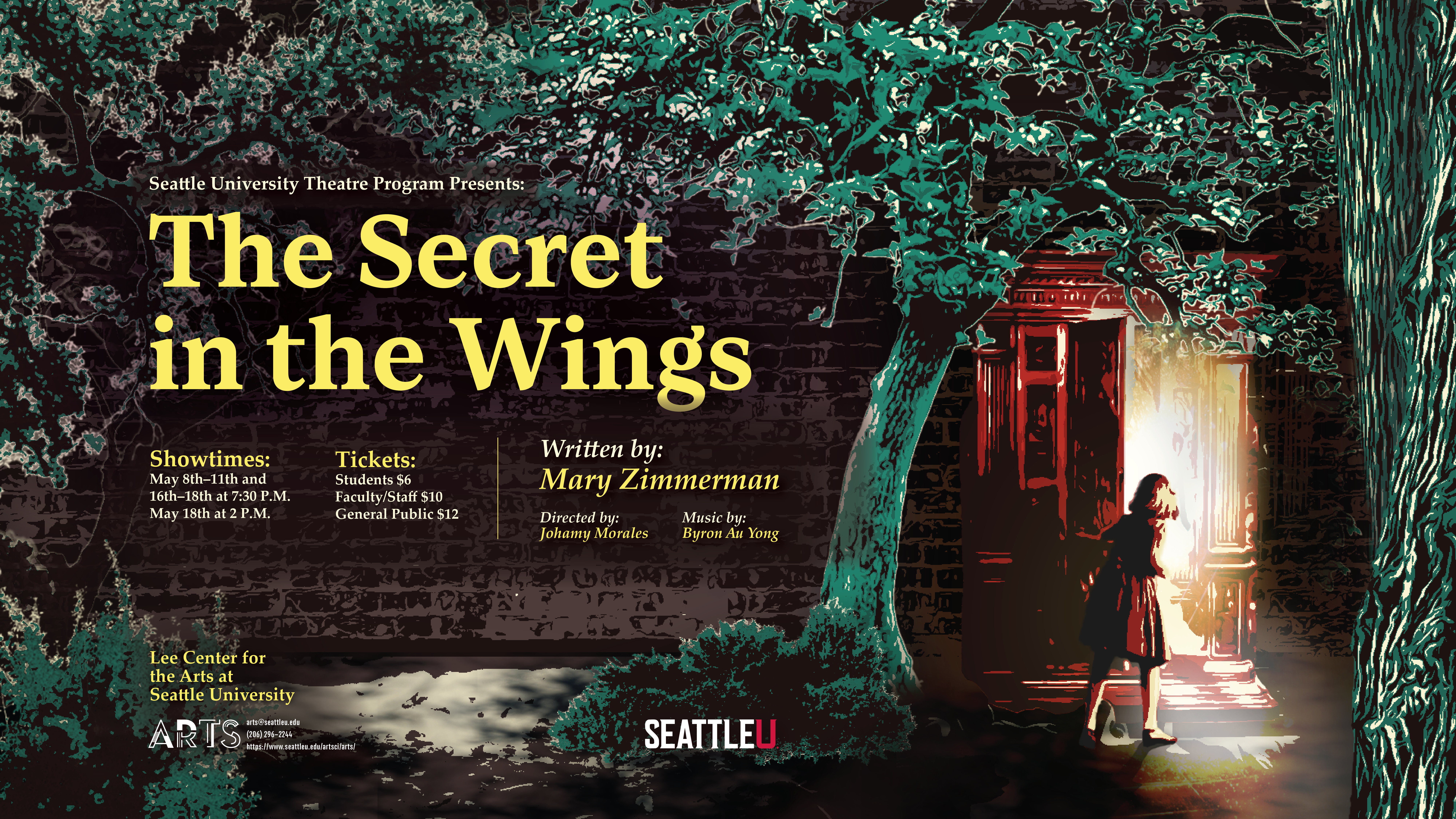 Banner with info for Secret in the Wings