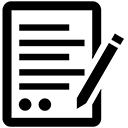 icon of a paper and pencil