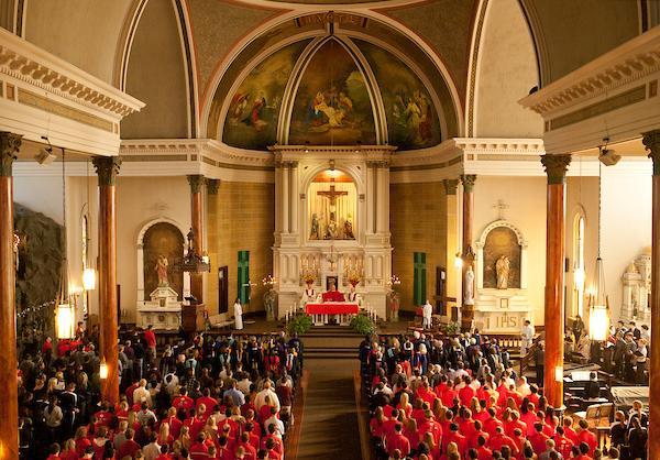 Picture of SU's annual Mass of the Holy Spirit