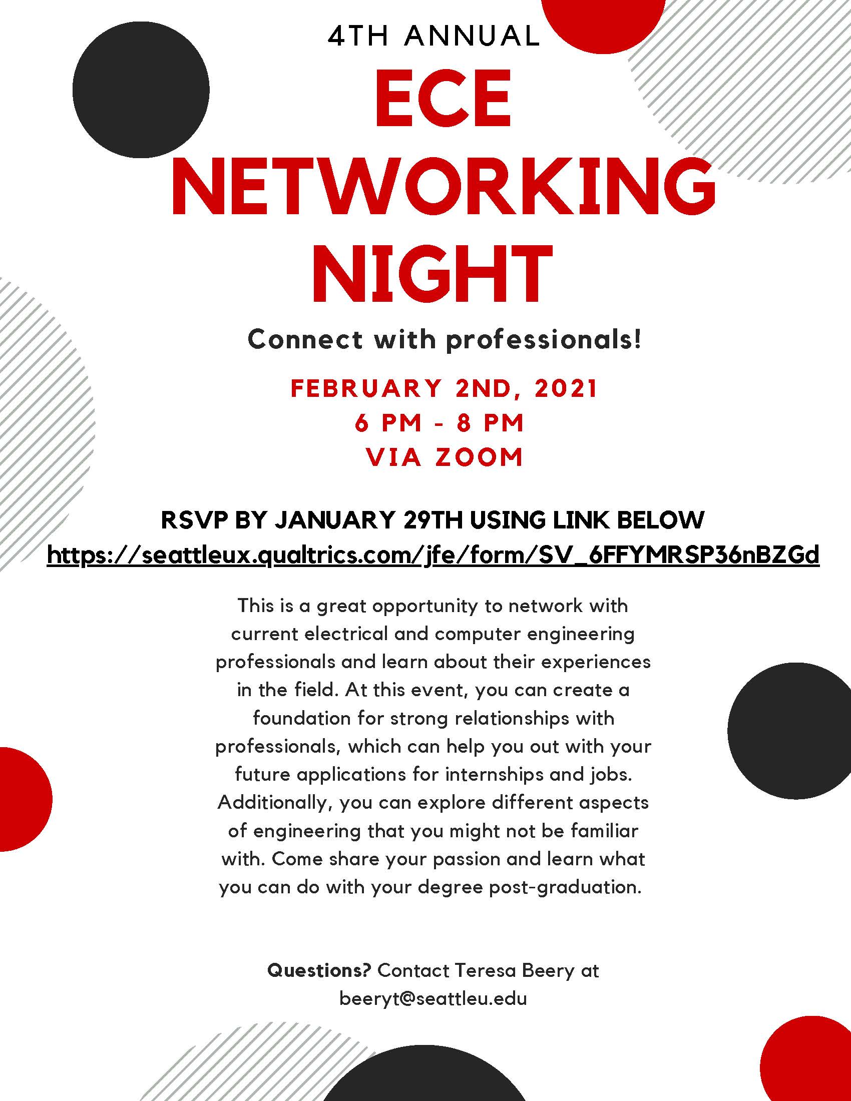 ECE Networking Night 2021 Flyer