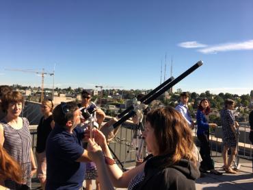 On BANN roof during eclipse