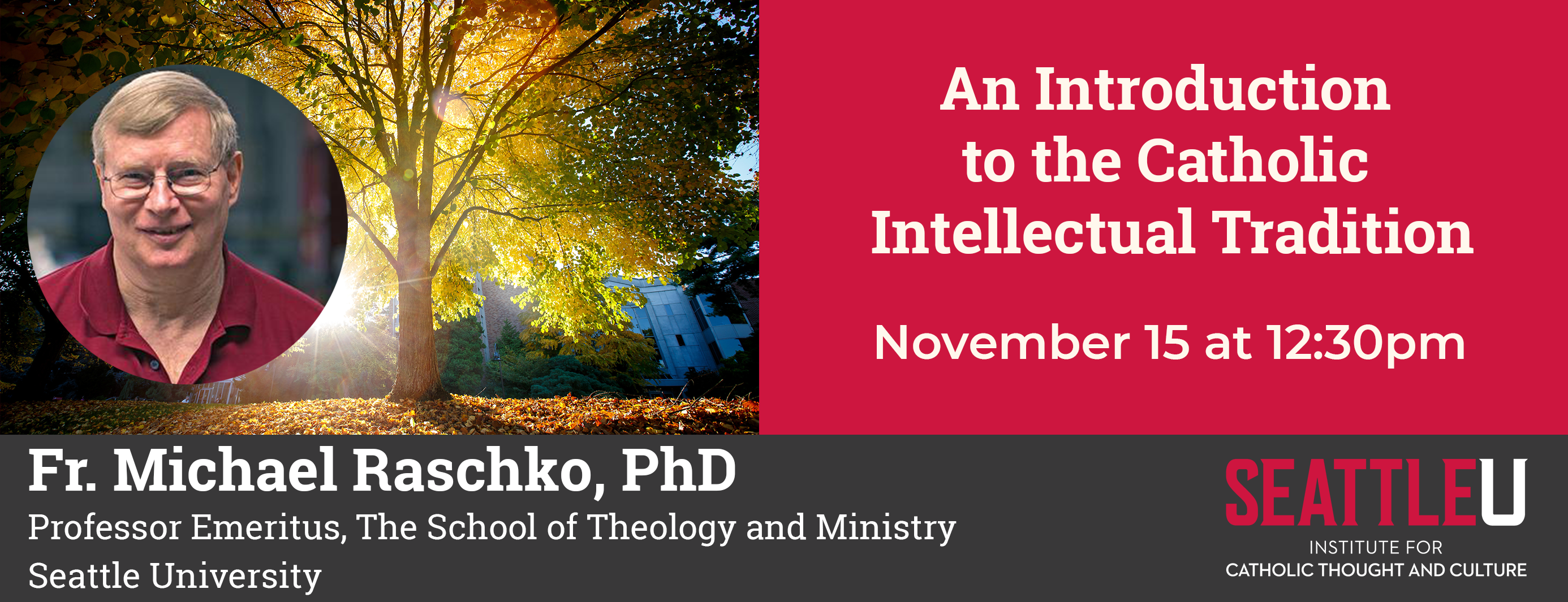 An Introduction to the Catholic Intellectual Tradition event header