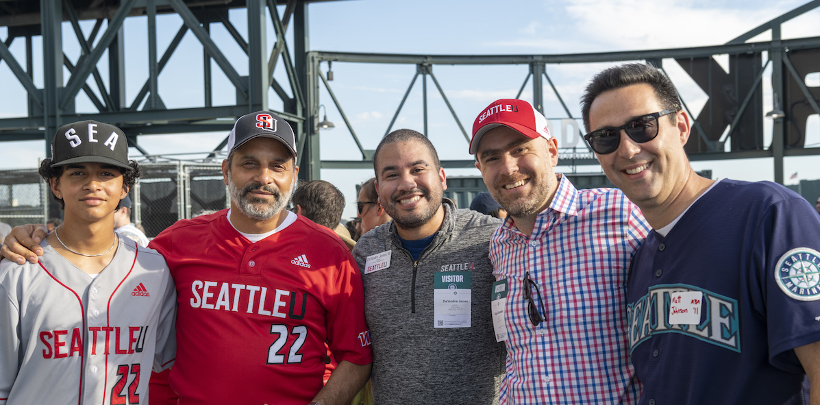 Eduardo hangs out with members of the SU community at T-Mobile Park.