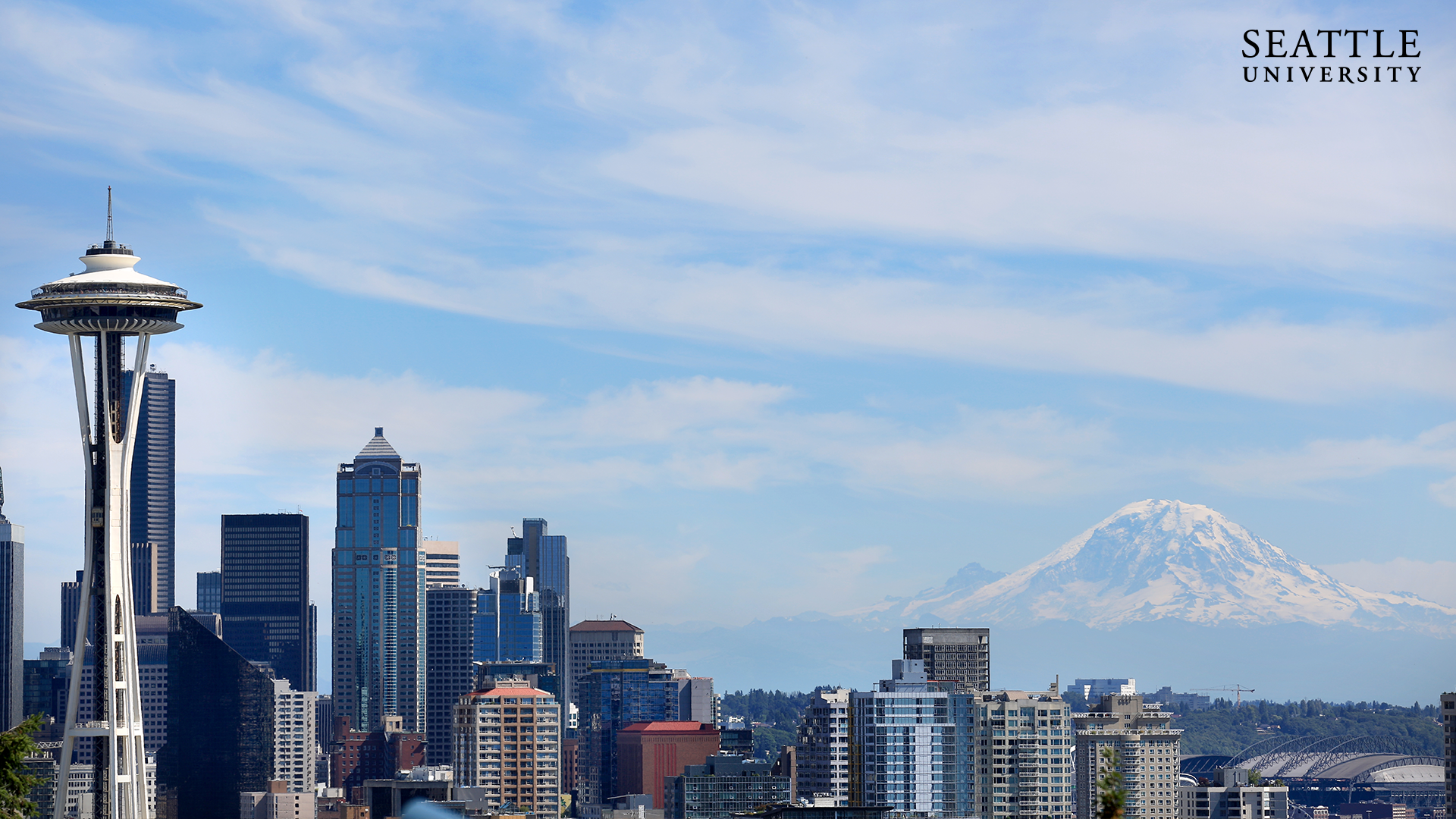 Seattle City Skyline and Mt. Rainier