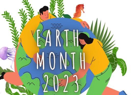 a graphic for Earth Month created by a student