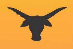 yellow poster with a graphic of a bull's head