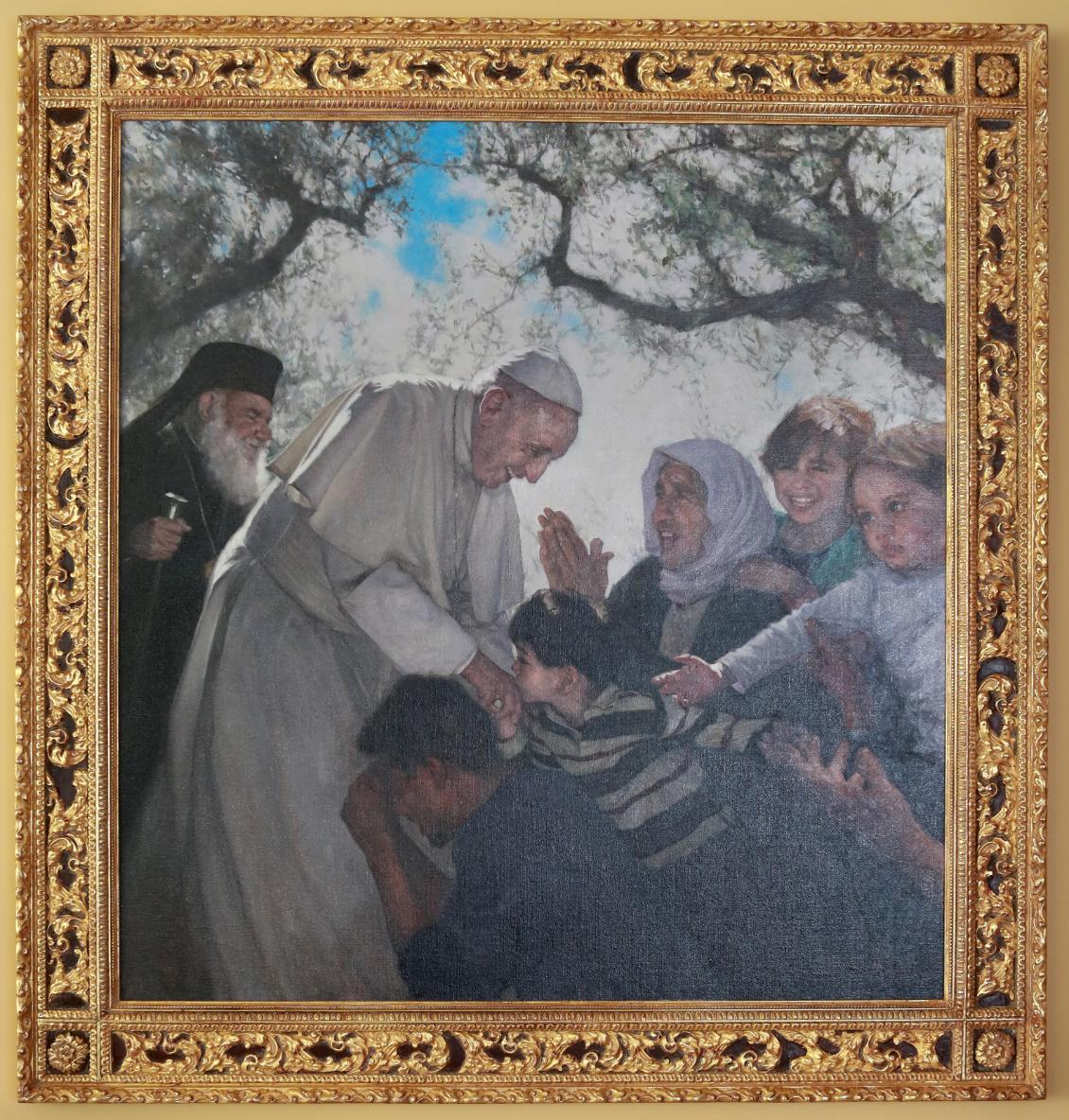 Painting of Pope Francis entilted “Under His Mercy” by Paul Mullally