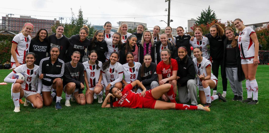 Posing shot of women's soccer