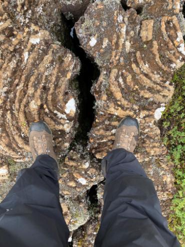 A crack in the ground