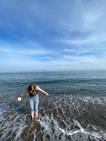 A person at the beach