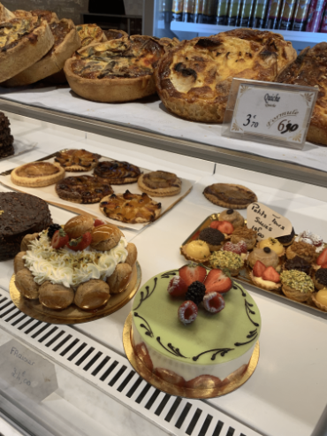 A bakery selection of cakes, pastries, etc.