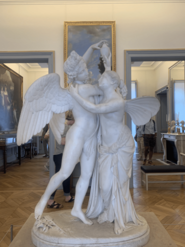 A sculpture of two people.