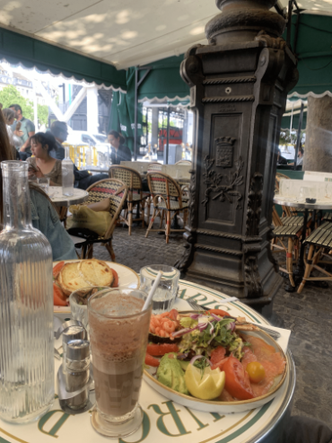 Interior of a restaurant.