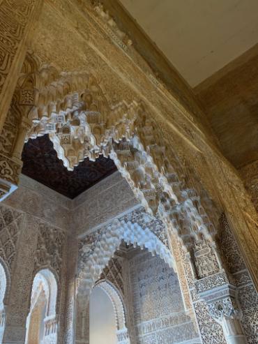 An arch inside a building