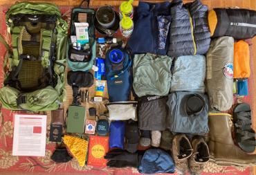 Clothes and other travel supplies.