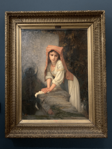 A painting of a girl.