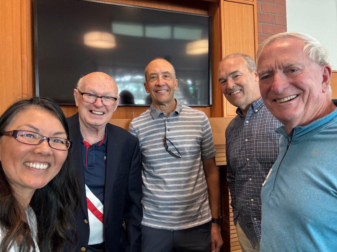 RAMP-UP Director Janie Ng, with former Dean Joe Phillips, IEC Executive Director Peter Rowan, and volunteers