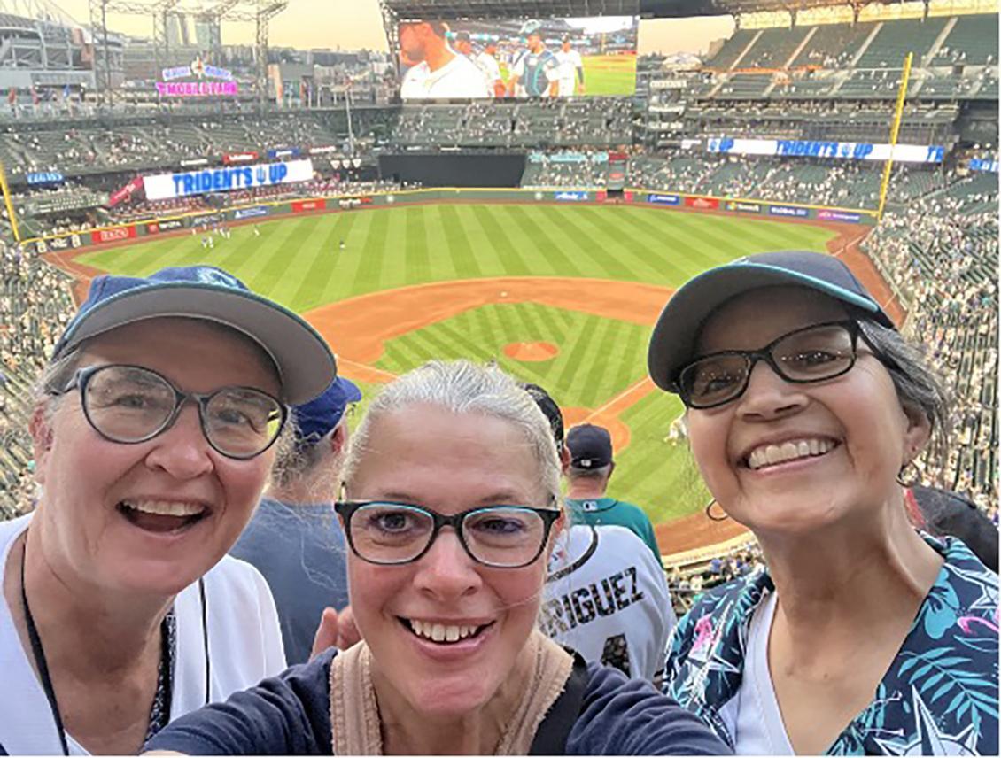 Erica, Claire, and Diane at the Mariner’s Game in June – Still Believing
