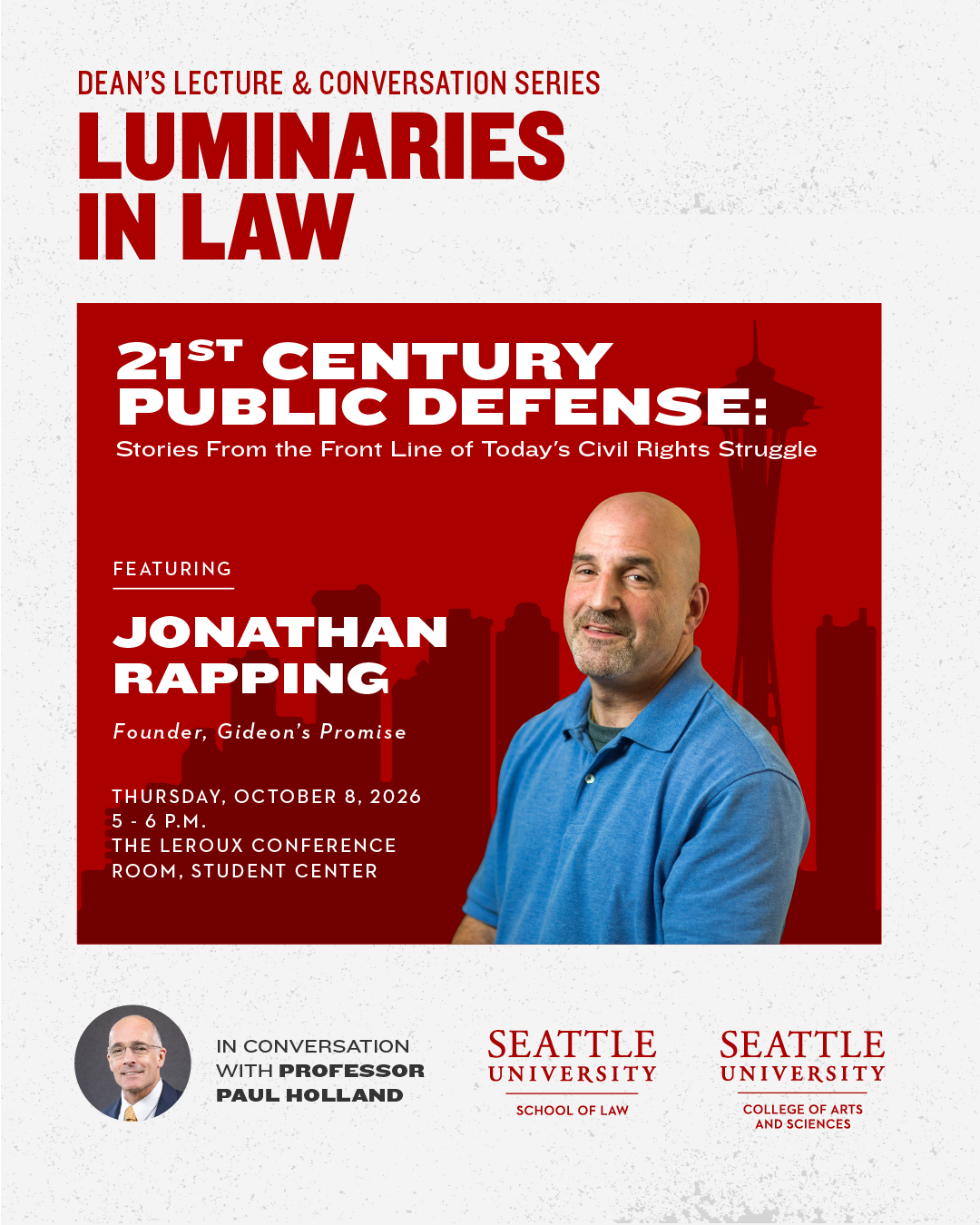 a flyer advertising the luminaries in law event on october 8 2026