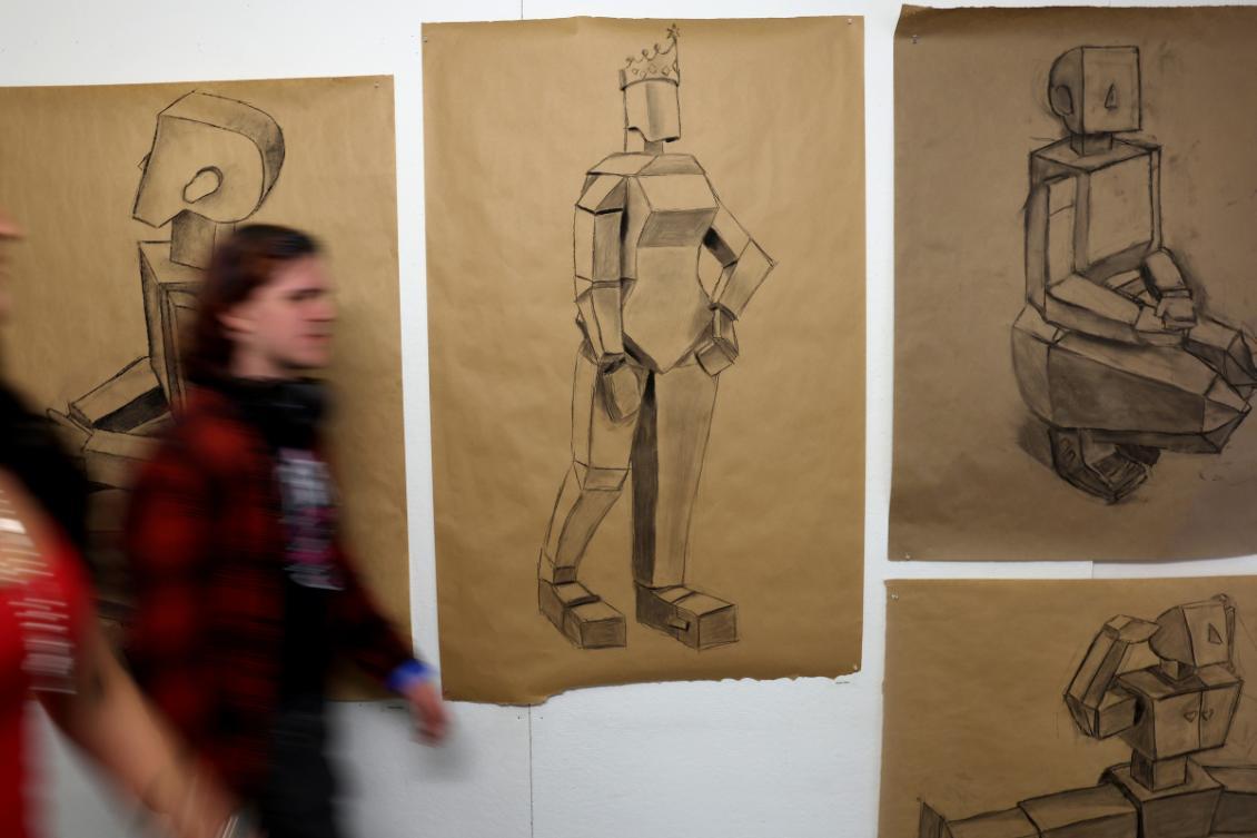 cornish first day robot art