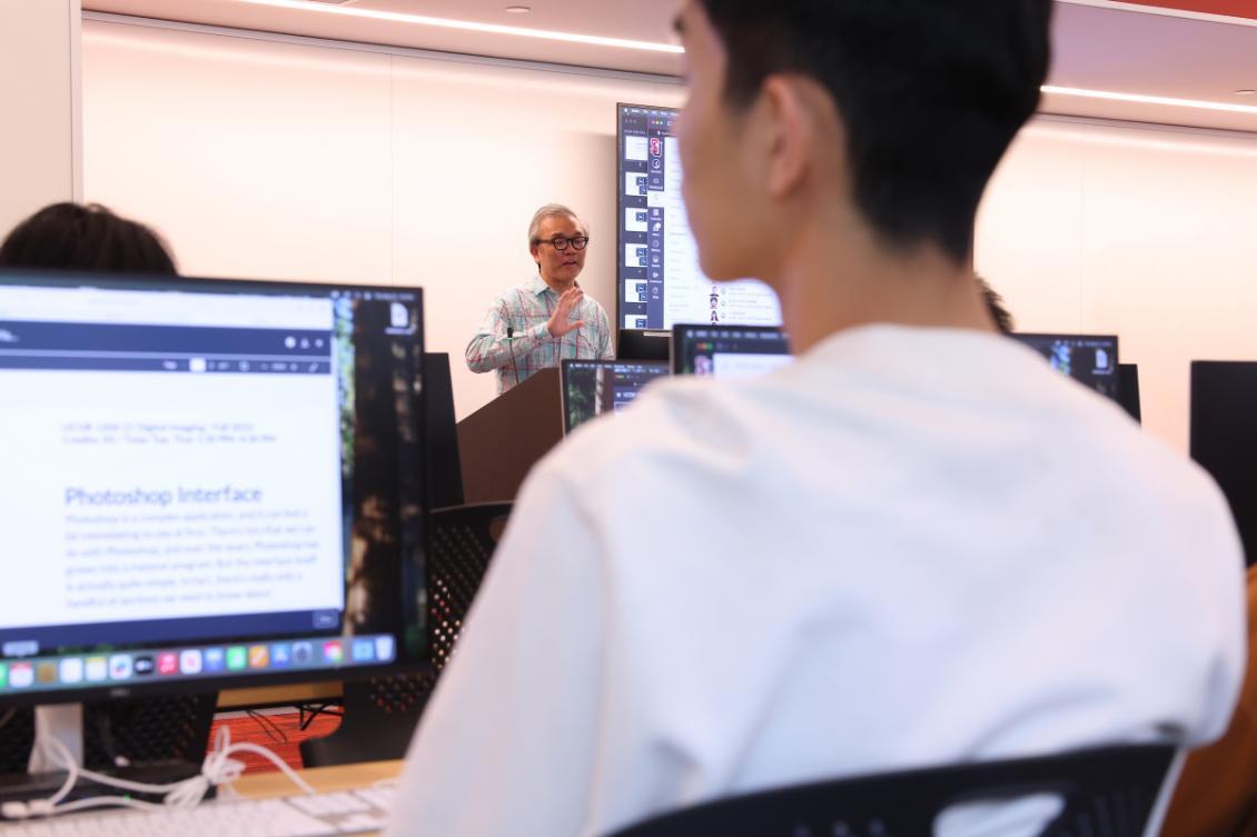 First day teaching at front