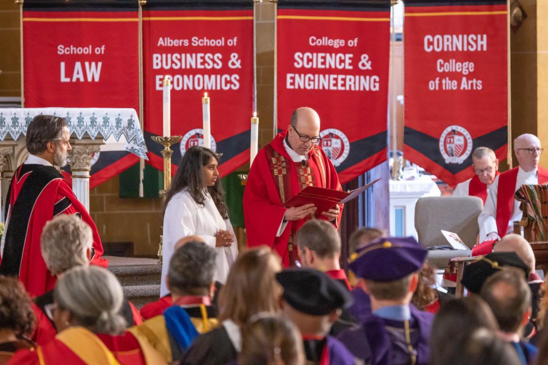Mass of Holy spirit at pulpit