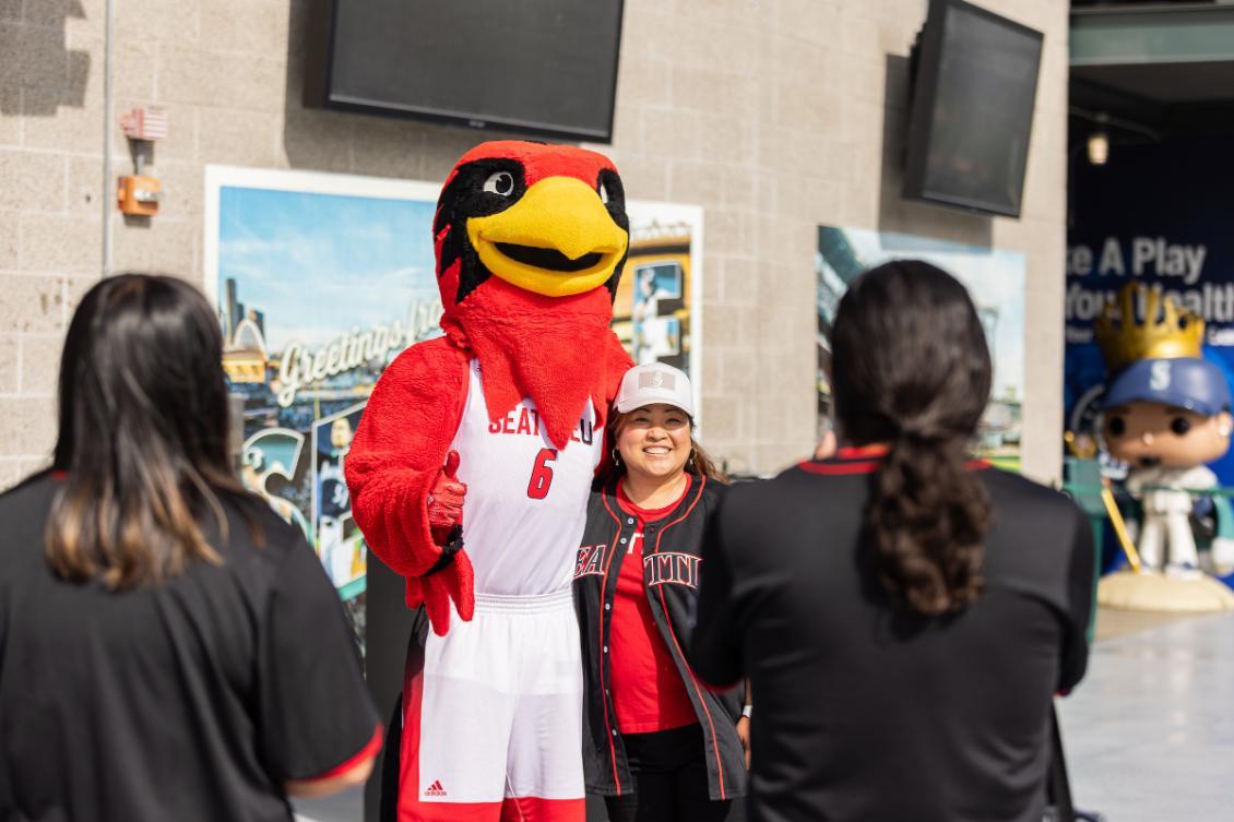 Rudy with smiling fan
