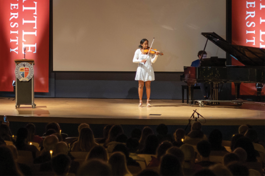 Image of Laila West performing at MLK Commemoration