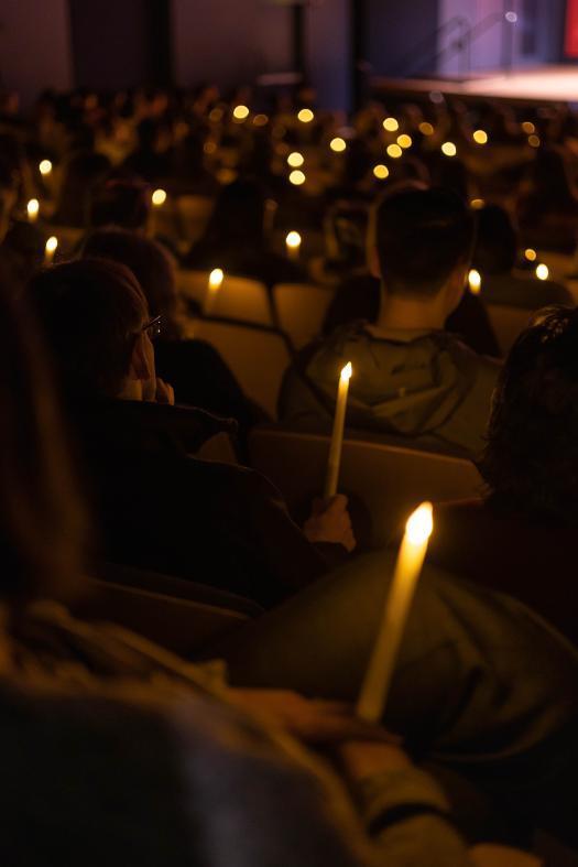 Image of candles from MLK Commemoration