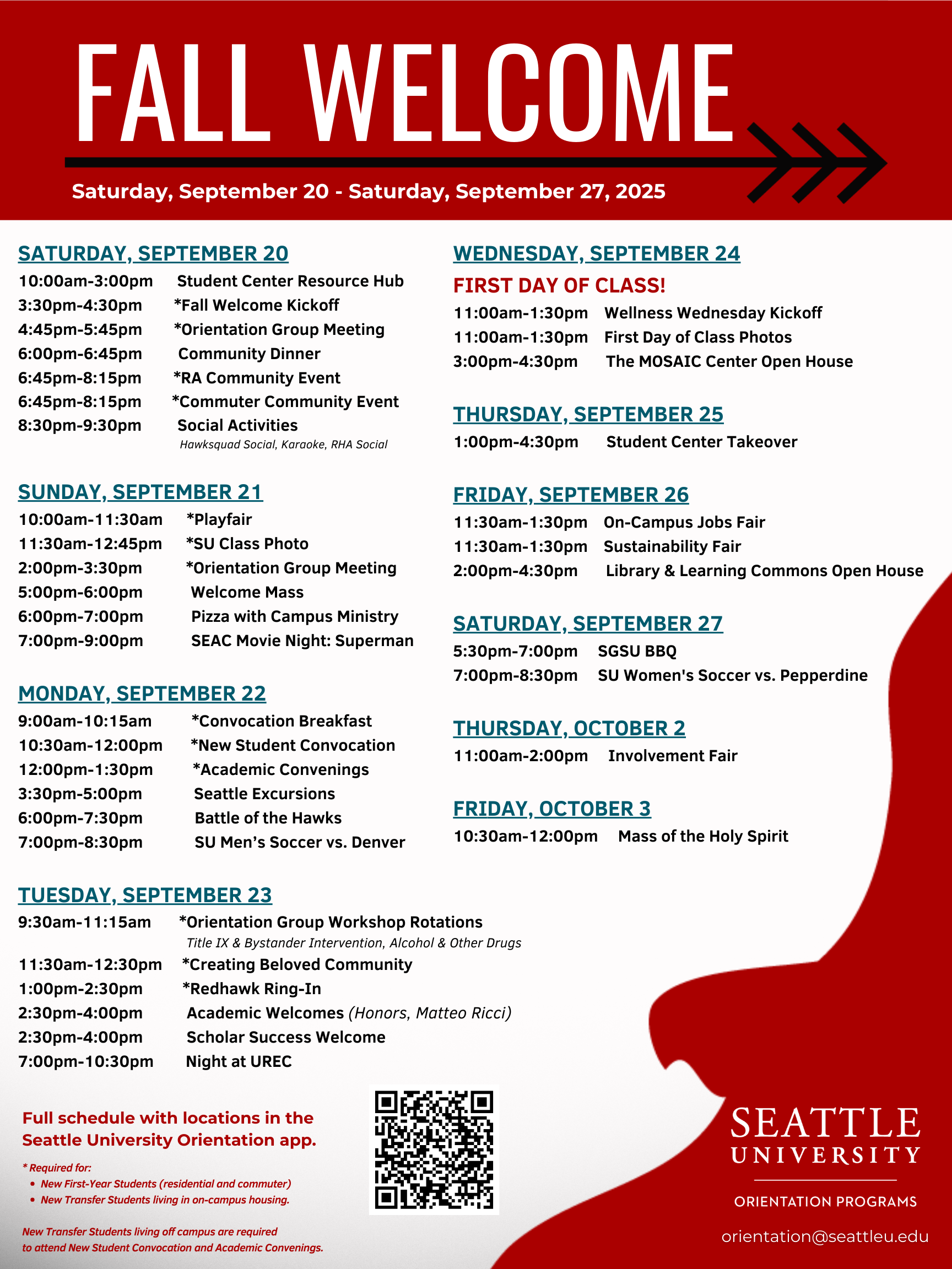 Fall Welcome 2025 Poster