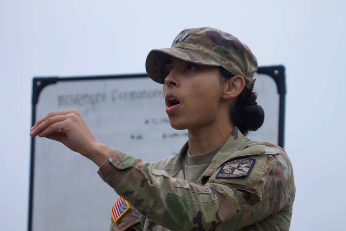 Cadet giving instructions