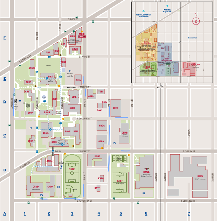 Campus Map with Sidewalk Repairs